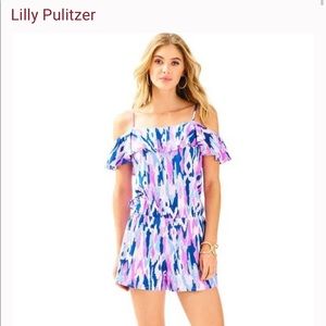 Lilly Pulitzer Klea Off The Shoulder Romper. Size XS